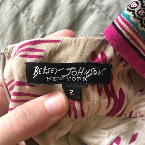 Early 2000s Betsey Johnson silk halter print dress - Picture 7 of 11